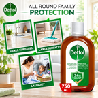 Dettol Antiseptic Liquid 750ml × 2 + 500ml – Value Hygiene Pack Total 3packs