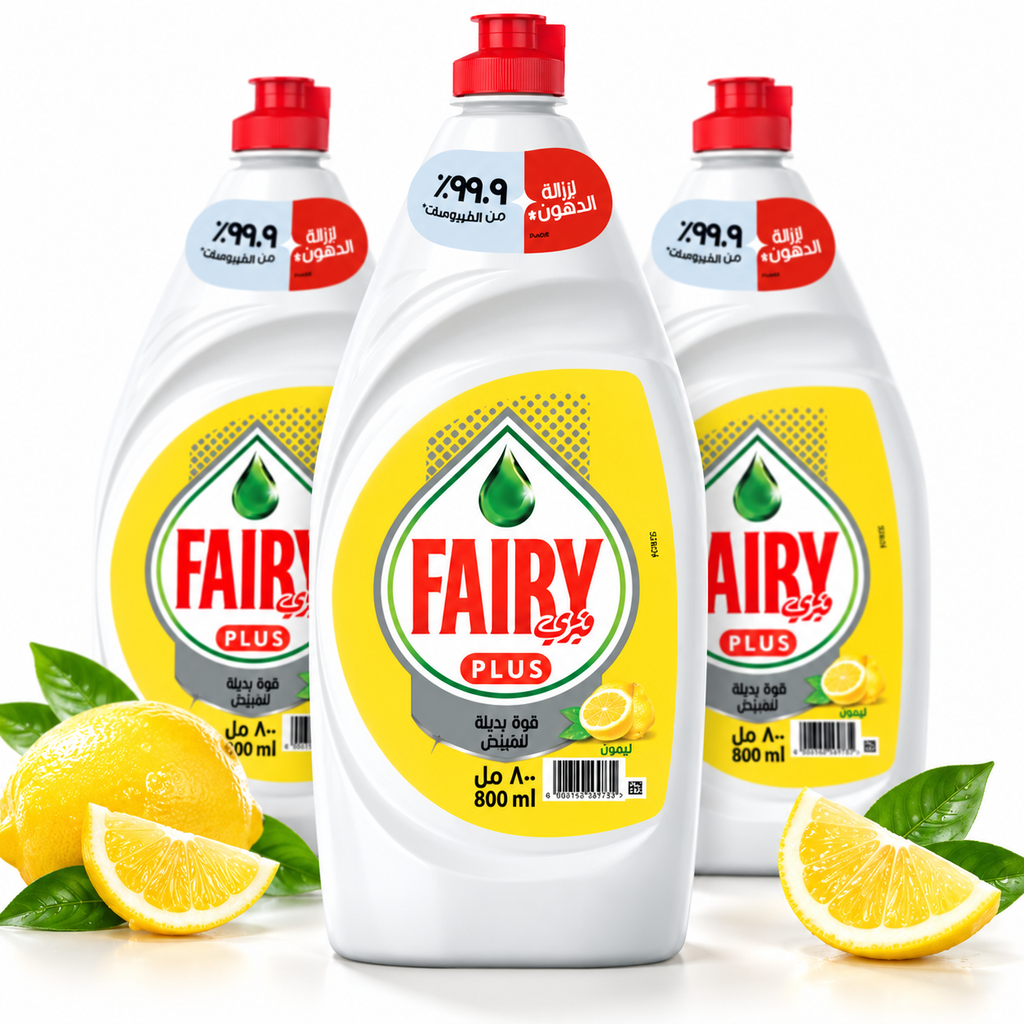 Fairy Lemon Dishwashing Liquid Offer Pack – 800ml 3pcs