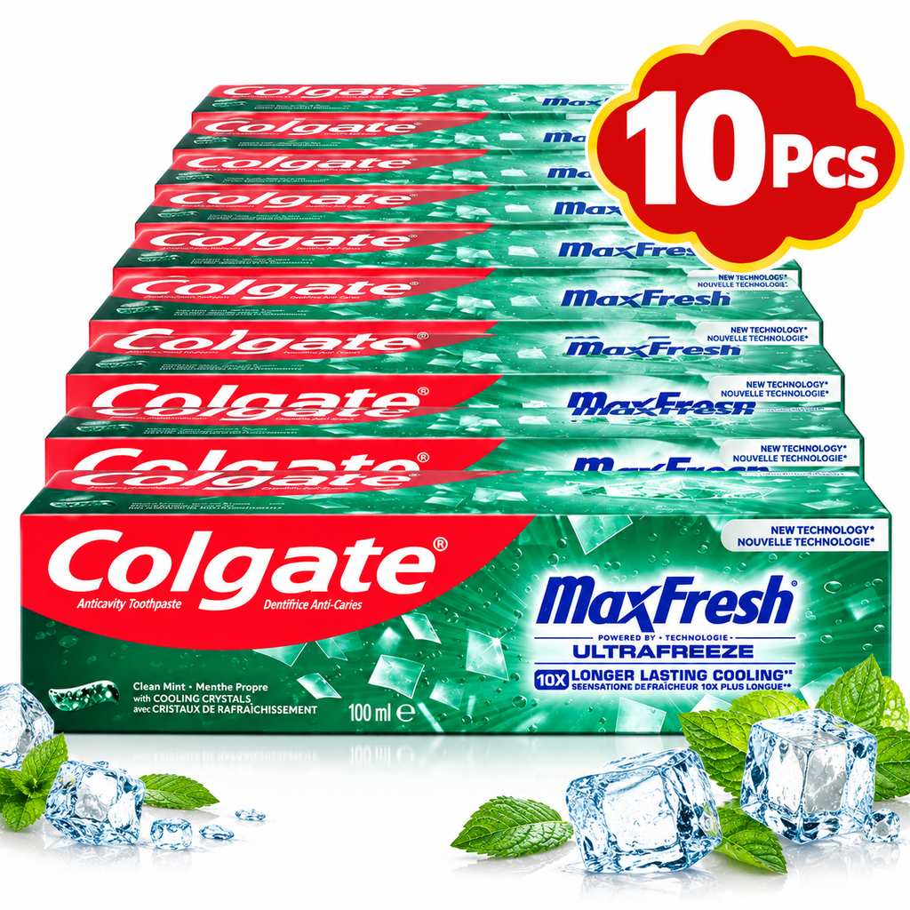 Colgate Max Fresh Clean Mint Toothpaste 100ml – Refreshing Mint Freshness x10pcs