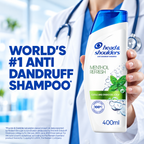 Head & Shoulders Refreshing Menthol Shampoo 400ml x 4pcs  – Cooling Anti-Dandruff Care