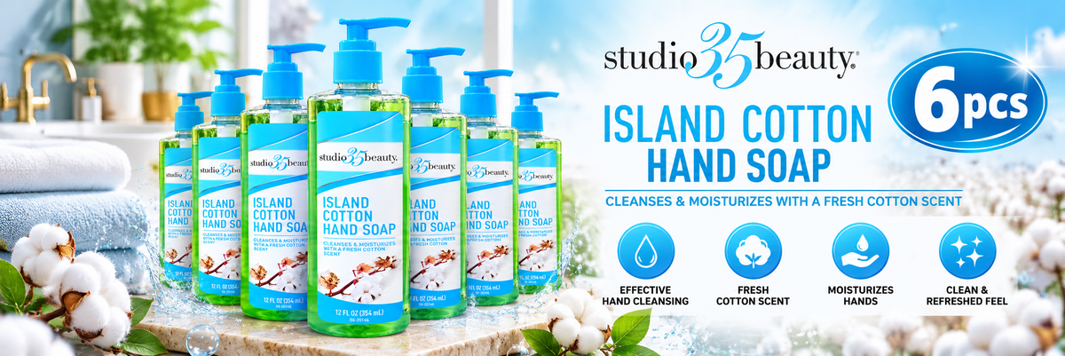 Studio 35 Island Cotton Hand Soap 6 Pack – 6 × 12oz