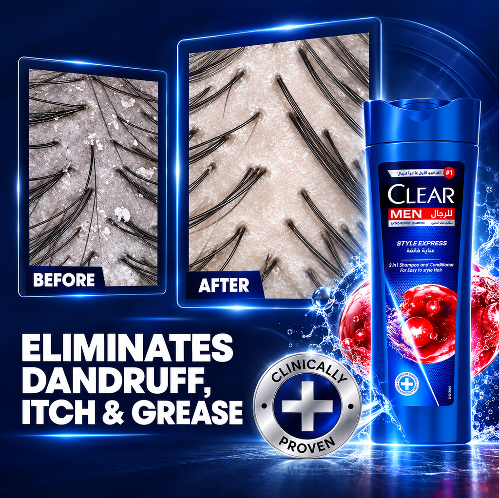 Clear Men 2-in-1 Style Express Shampoo 350ml – 2PC Set