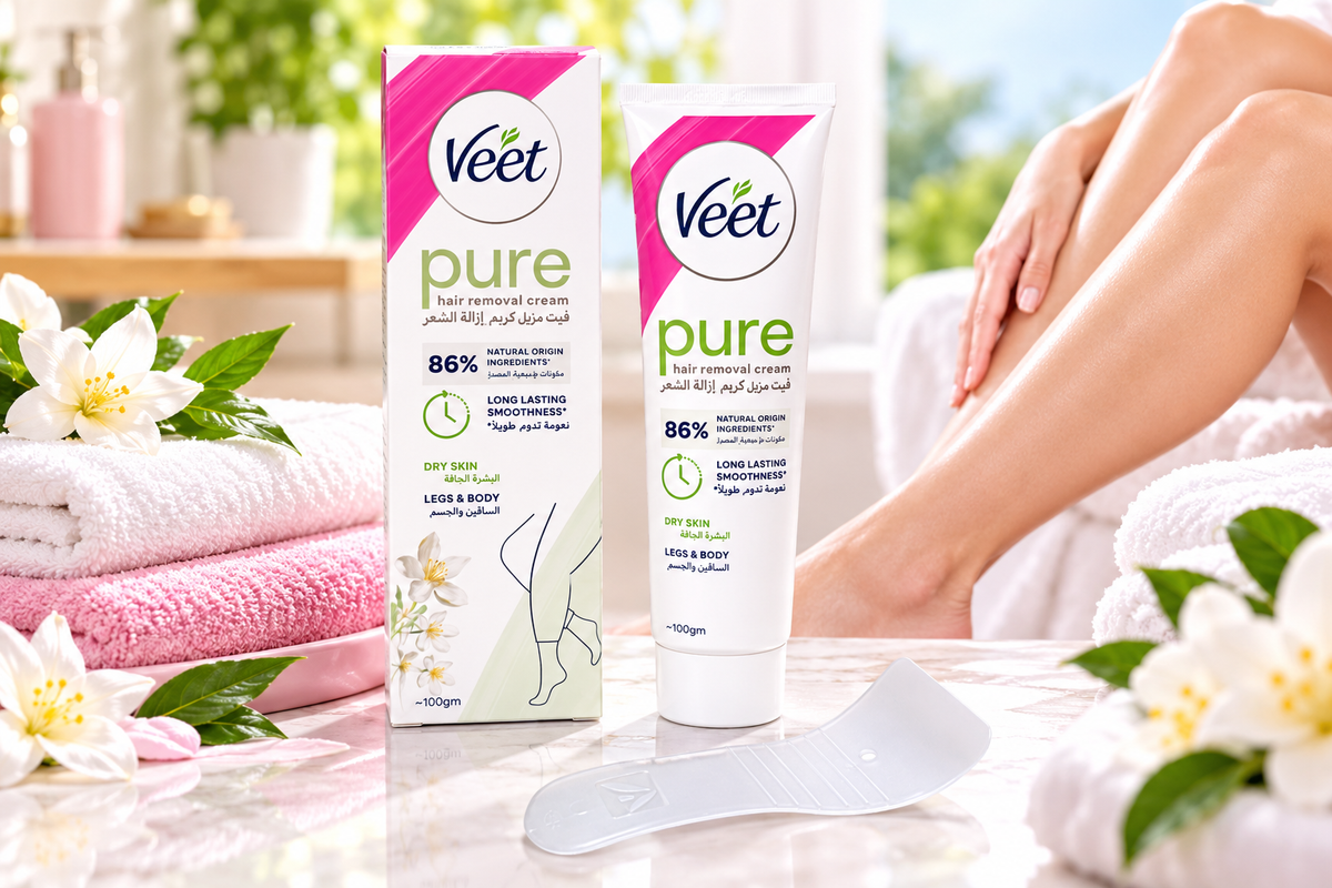 Veet Hair Removal Cream for Dry Skin 100ml x 8pcs – Smooth Skin Care