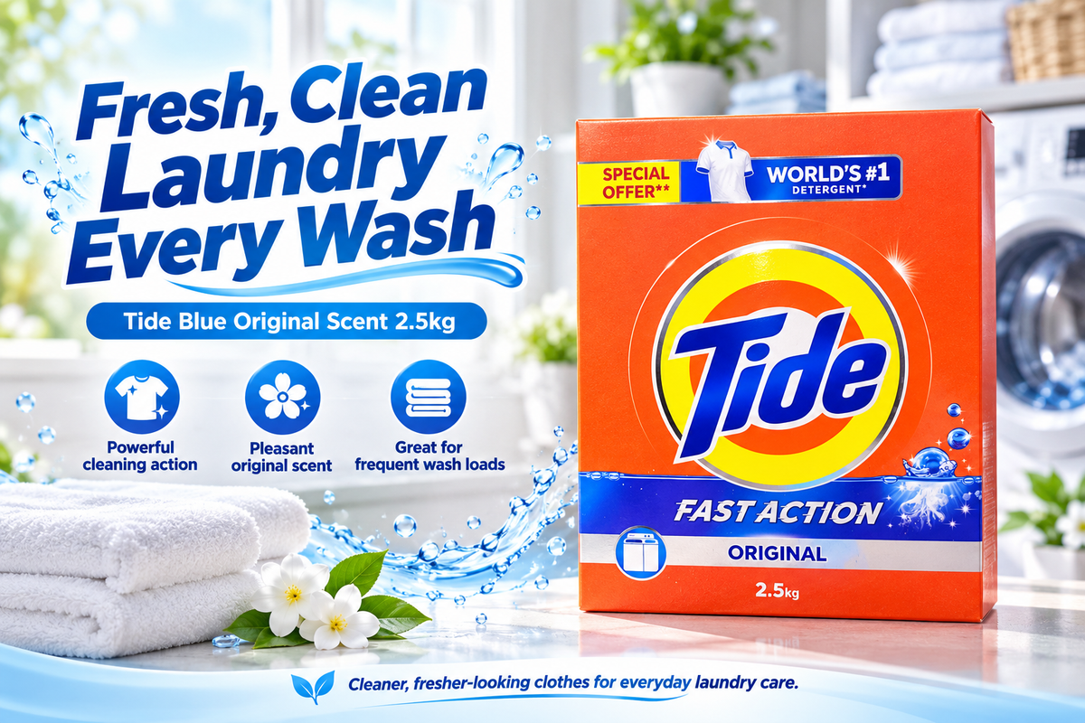 Tide Blue Original Scent 2.5kg x 2pack – Family Laundry Care