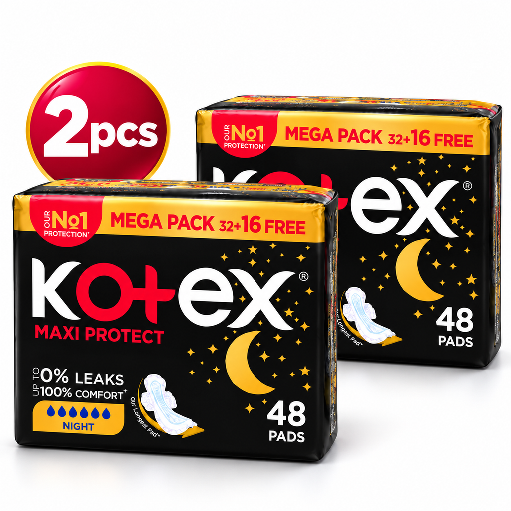 Kotex Maxi Protect Night Sanitary Pads – 2pack 96Pcs