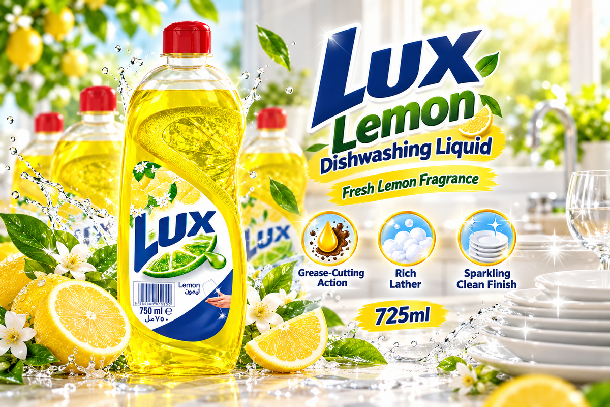 Lux Lemon Dishwashing Liquid – 725ml 4 pcs