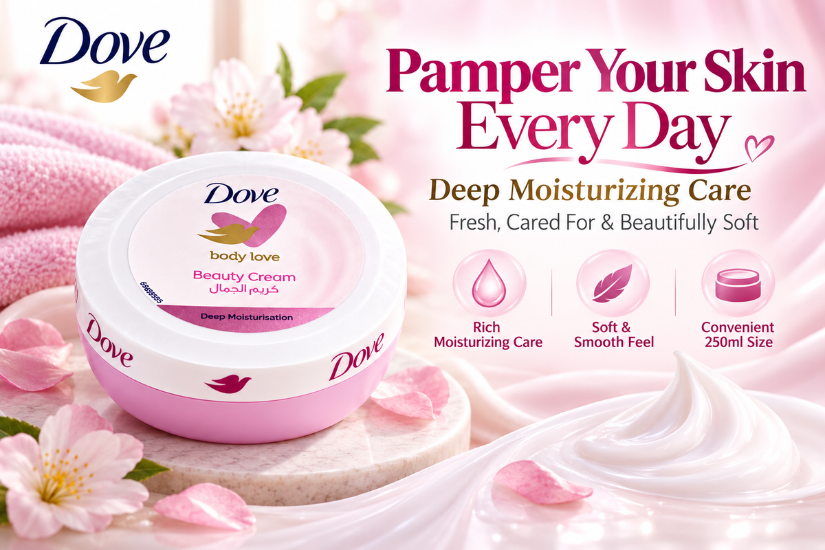 Dove Beauty Cream 250ml x 2pcs – Rich Moisturizing Care for Soft Skin