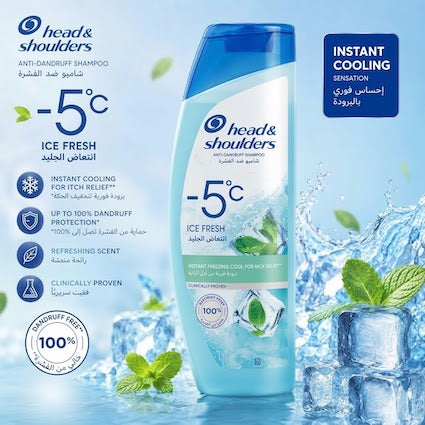 Head & Shoulders -5°C Ice Fresh Sub Zero Anti-Dandruff Shampoo | 350ml (2-Pack)
