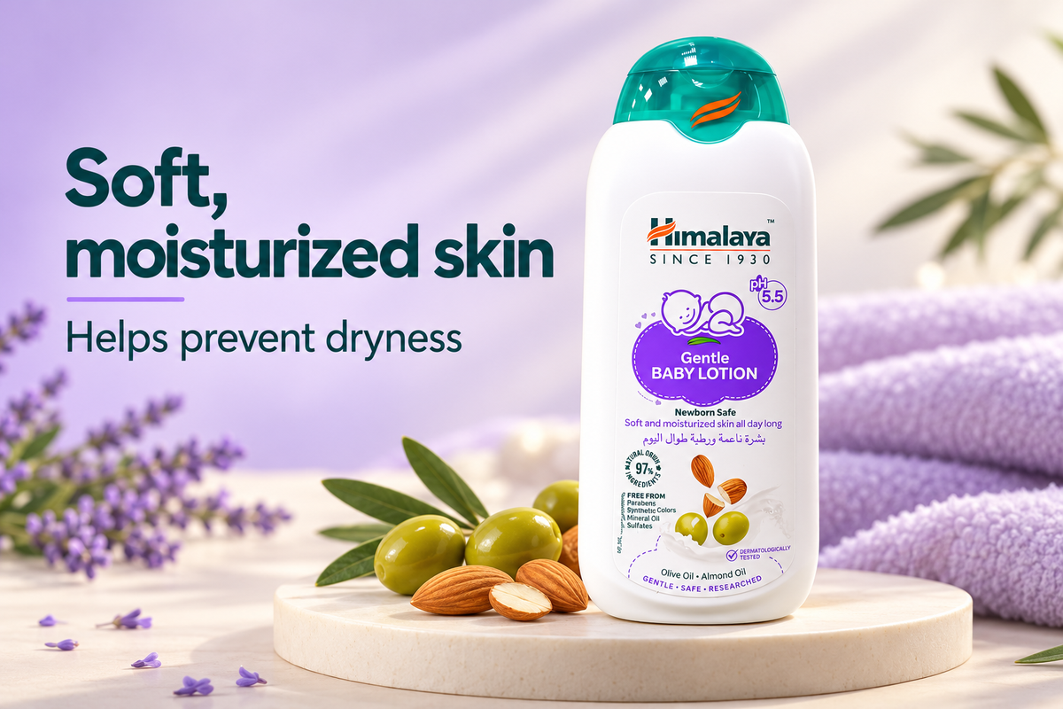 Himalaya Gentle Baby Lotion with Olive & Almond Oils – 200ml (1x3 pcs)