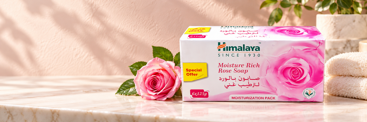 Himalaya Moisture Rich Rose Soap – 6 × 125 g Multipack (3 packs 18pcs)