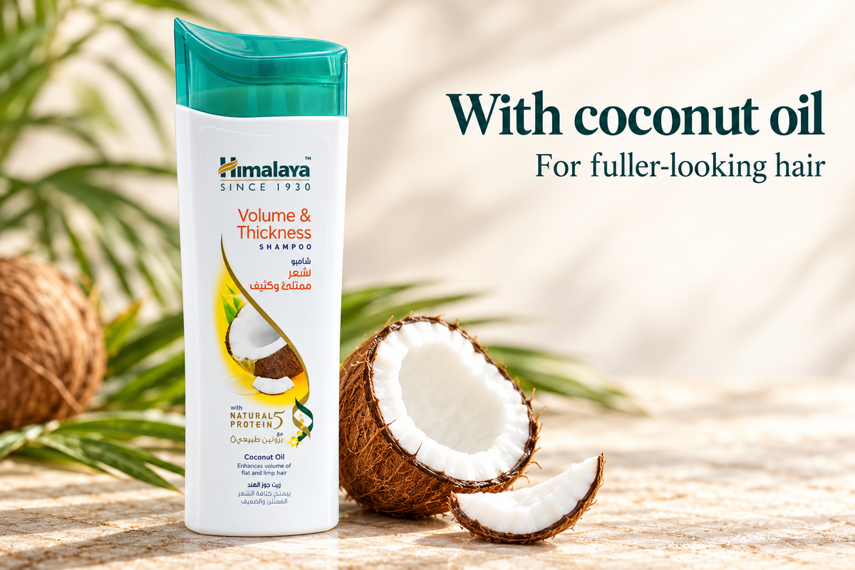 Himalaya Volume & Thickness Shampoo with Coconut Oil, 400ml (1x10pcs)