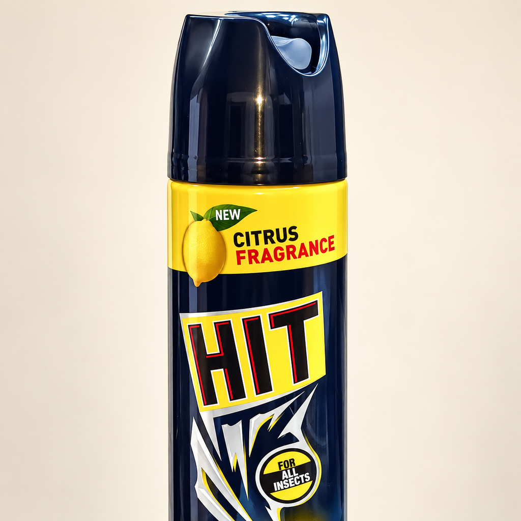 HIT Black Insect Killer Spray – Citrus Fragrance, 300 ml