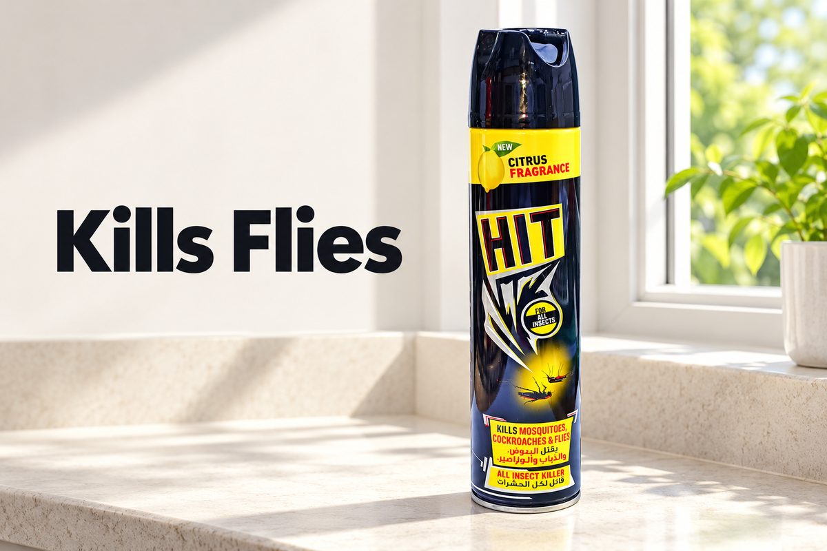 HIT Black Insect Killer Spray – Citrus Fragrance, 300 ml
