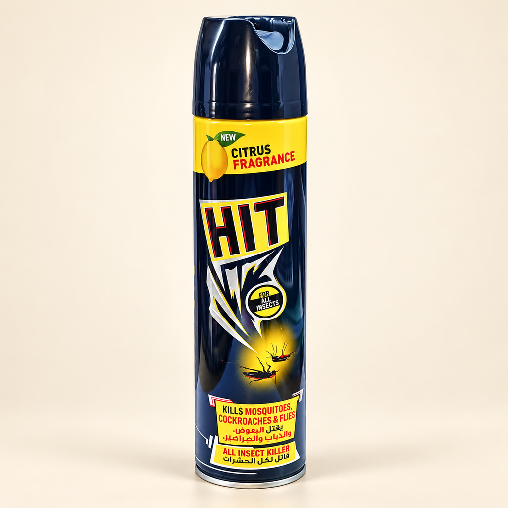 HIT Black Insect Killer Spray – Citrus Fragrance, 300 ml
