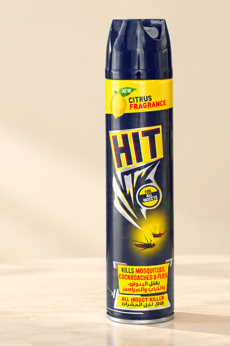 HIT Black Insect Killer Spray – Citrus Fragrance, 300 ml