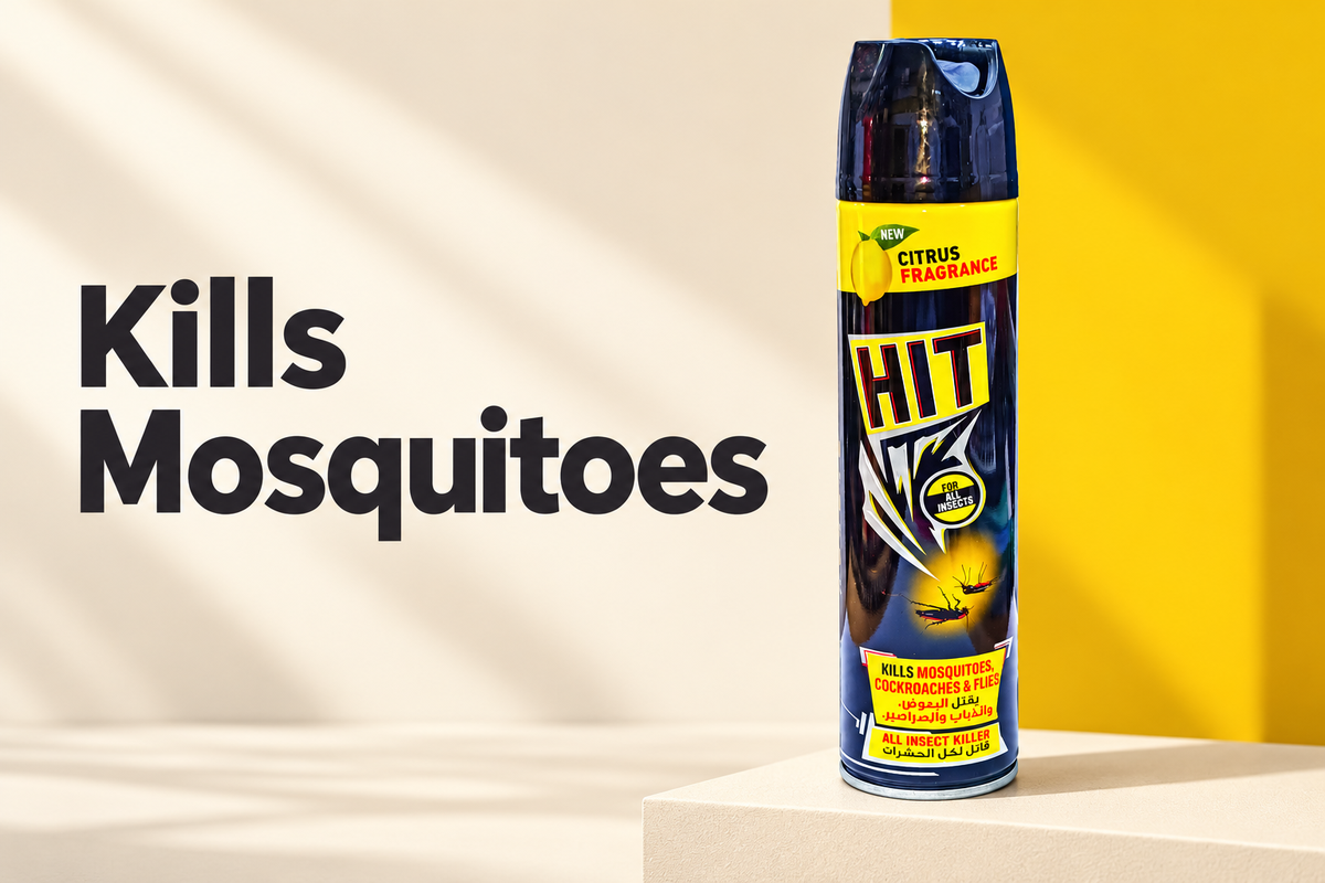 HIT Black Insect Killer Spray – Citrus Fragrance, 300 ml