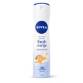 NIVEA Fresh Orange Antiperspirant Body Spray for Women – 48-Hour Protection, Quick-Dry Formula, 150ml x 3psc