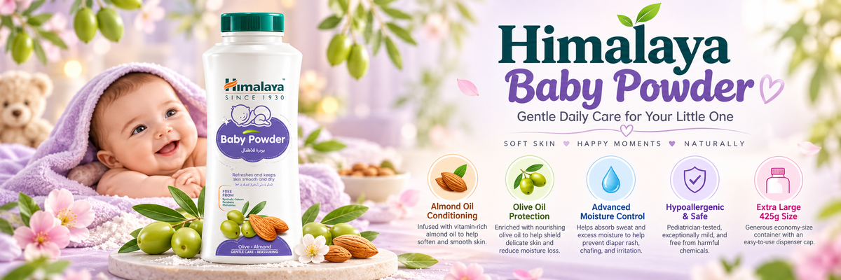 Himalaya Herbals Nourishing Baby Powder | Almond & Olive Oil Formula | 425g