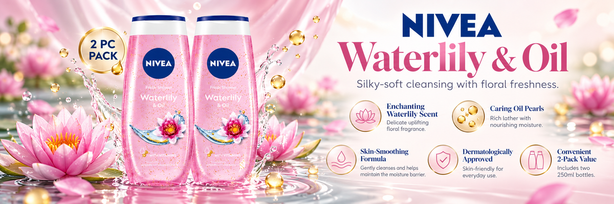 Nivea Waterlily & Oil Shower Gel | 250ml (2-Pack)
