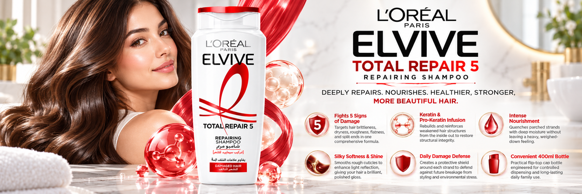 L'Oréal Paris Elvive Total Repair 5 Shampoo for Damaged Hair | 400ml