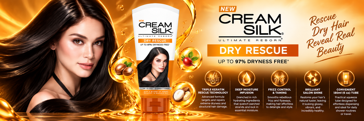 Cream Silk Hair Conditioner for Dry & Damaged Hair - Dry Rescue (180 ml / 6 oz)