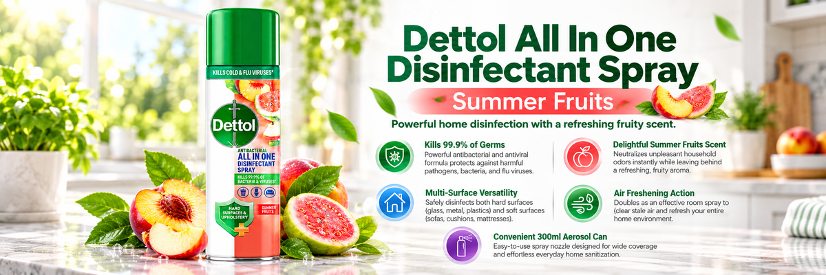 Dettol All-in-One Disinfectant Spray | Summer Fruits Scent | 300ml