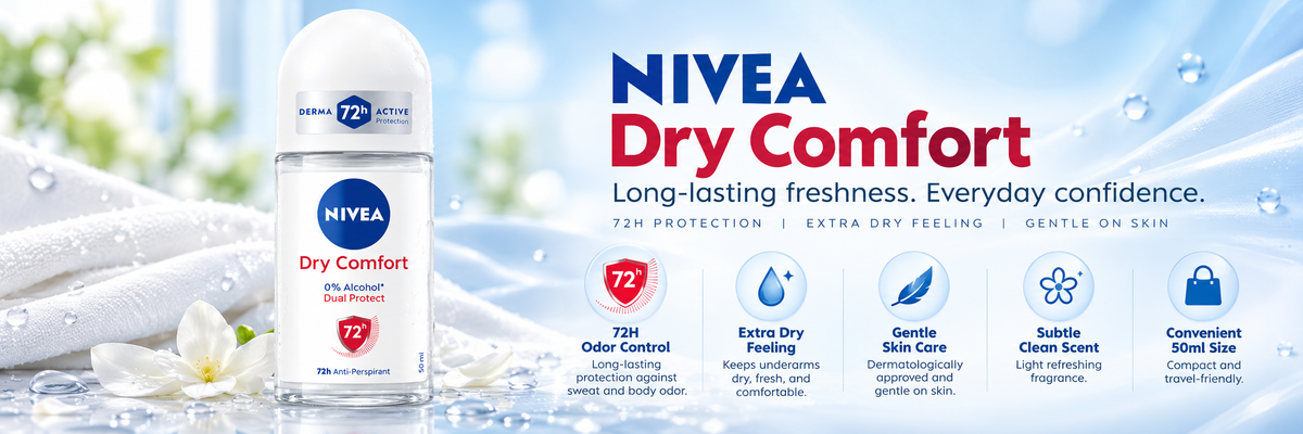 Nivea Dry Comfort Antiperspirant Roll-On for Women | 50ml