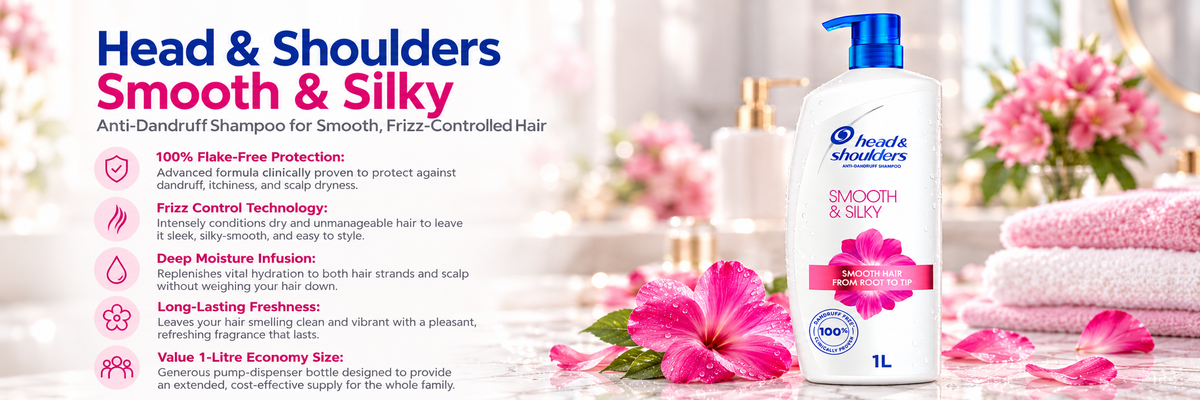 Head & Shoulders Smooth & Silky Moisture Shampoo - Value Pack (1000ml)