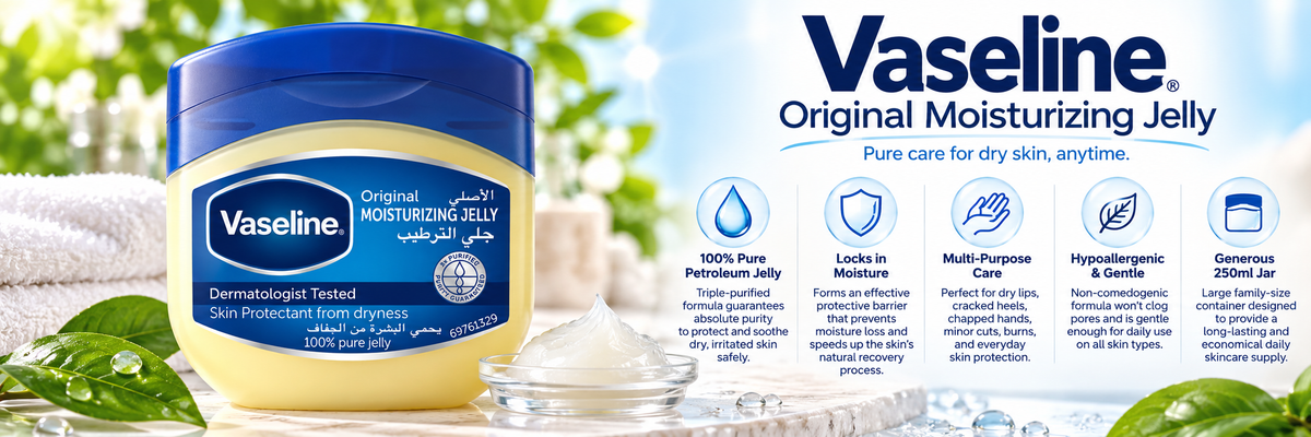 Vaseline Original Pure Petroleum Jelly | Skin Protectant & Healing Jelly | 250ml