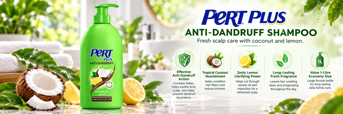 Pert Plus Scalp Care Shampoo with Coconut & Lemon Extracts - Value 1L Bottle