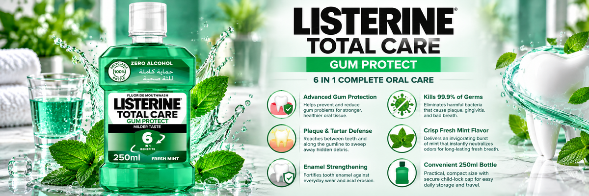 Listerine Total Care Gum Protect Mouthwash Fresh Mint | 250ml