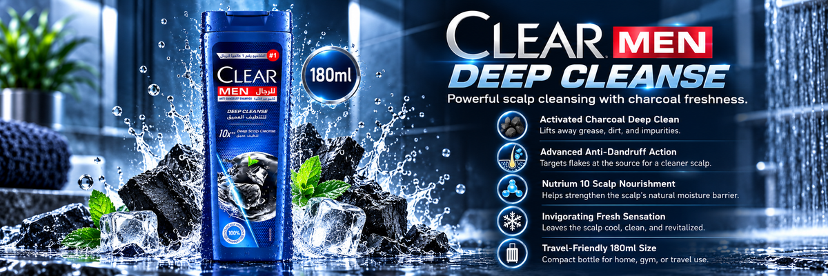 Clear Men Purifying Scalp Care Shampoo - Deep Cleanse (180 ml)
