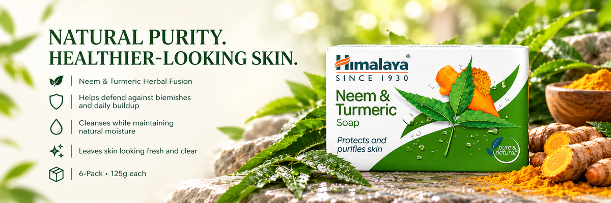 Himalaya Herbal Soap for Clear Skin - Neem & Turmeric (6 x 125g Multi-Pack)
