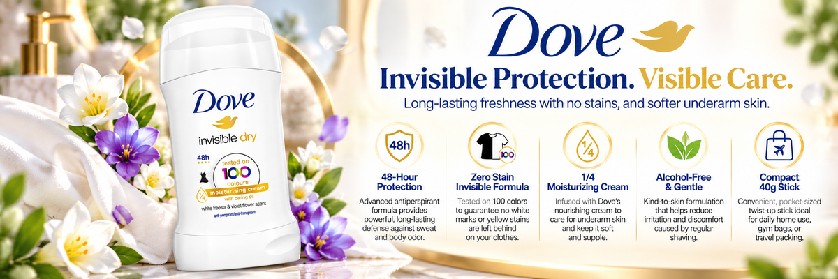 Dove Antiperspirant Deodorant Stick - Invisible Dry | 40g