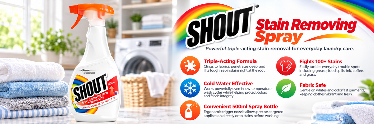 Shout Triple-Acting Laundry Stain Remover Spray | 500ml