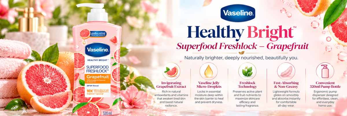 Vaseline Superfood Freshlock Body Lotion - Grapefruit | 320ml