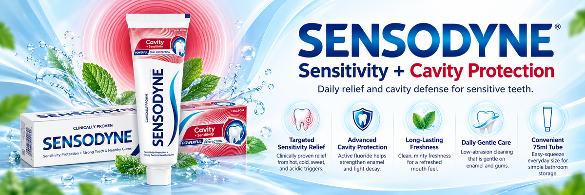 Sensodyne Cavity & Sensitivity Protection Toothpaste | 75ml (Pack of 2)