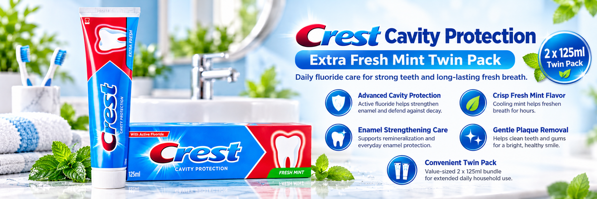 Crest Cavity Protect Fresh Mint Toothpaste | Twin Pack (2 x 125ml)