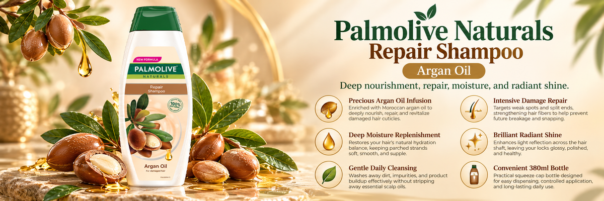 Palmolive Long & Vital Repair Shampoo Infused with Argan Oil | 380ml