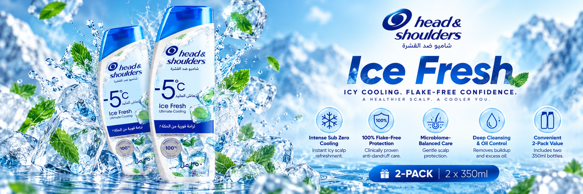 Head & Shoulders -5°C Ice Fresh Sub Zero Anti-Dandruff Shampoo | 350ml (2-Pack)
