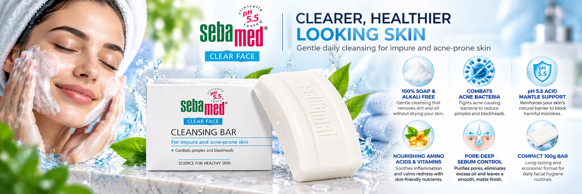 Sebamed Anti-Bacterial Facial Cleansing Bar with pH 5.5 - 100g