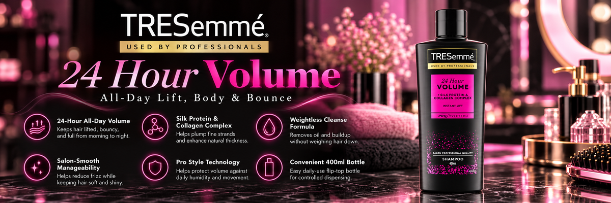 TRESemmé 24 Hour Body Volume Shampoo with Silk Protein & Collagen | 400ml