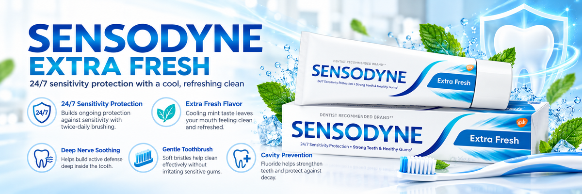 Sensodyne Extra Fresh Care Kit - 75 ml & Toothbrush