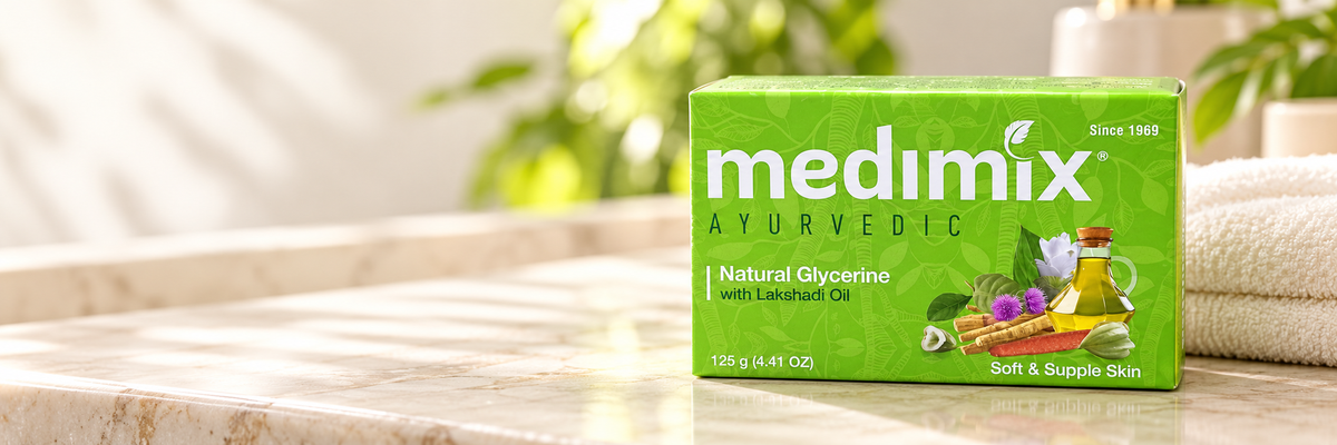 Medimix Natural Glycerine Ayurvedic Soap with Lakshadi Oil – 125g (1x10 pcs)