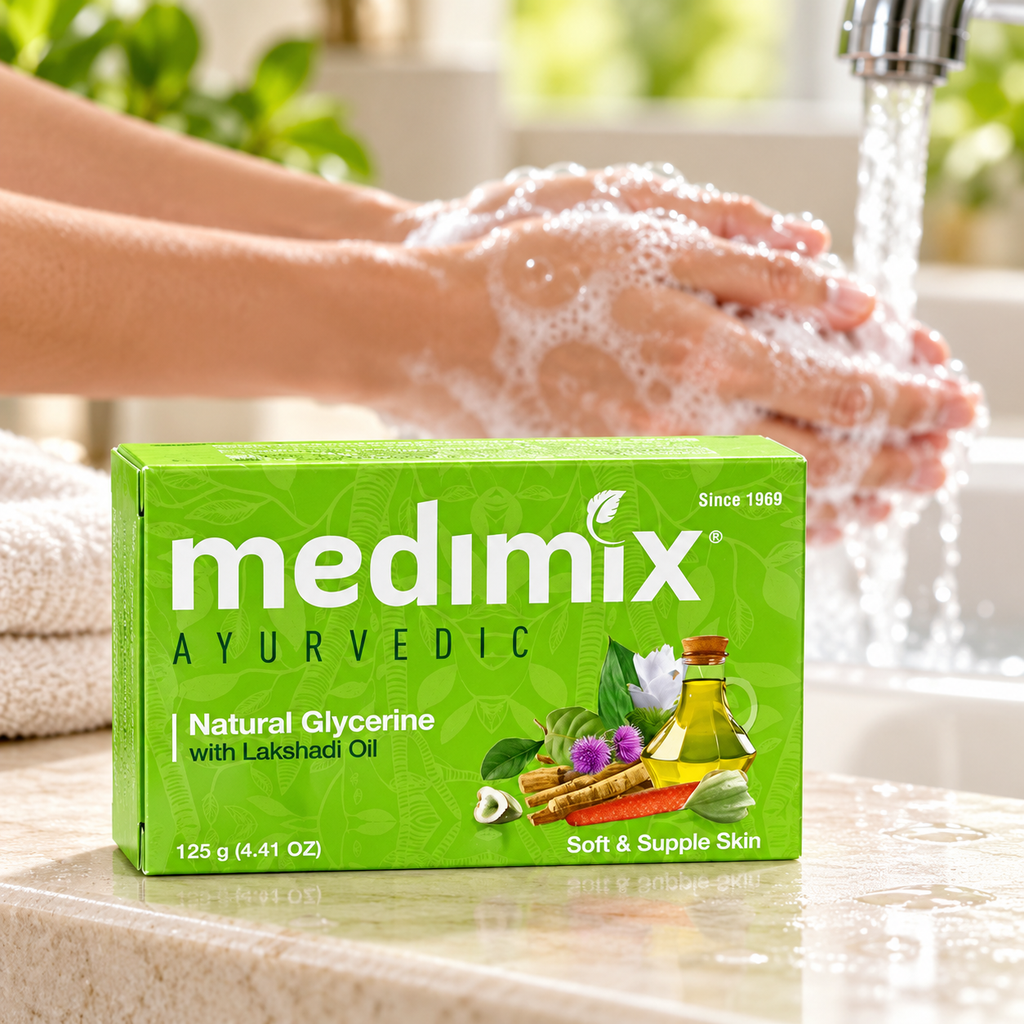 Medimix Natural Glycerine Ayurvedic Soap with Lakshadi Oil – 125g (1x10 pcs)