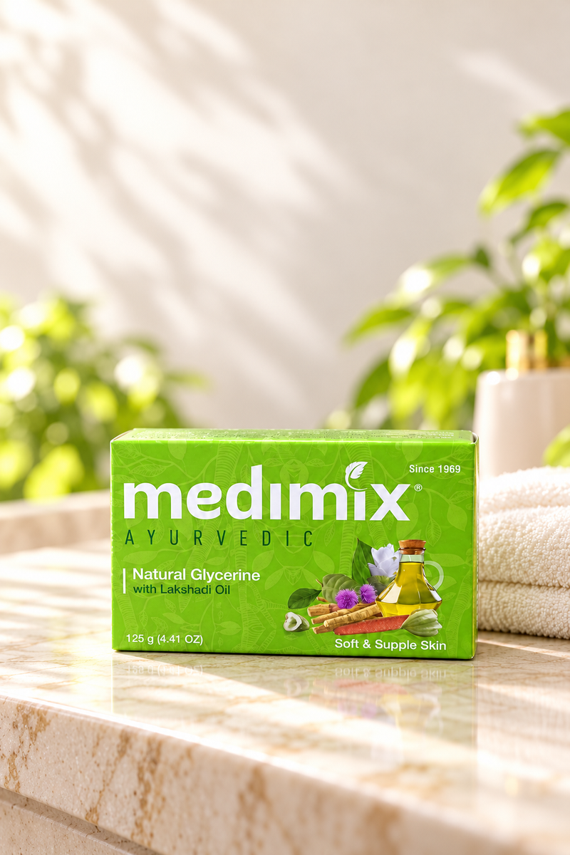 Medimix Natural Glycerine Ayurvedic Soap with Lakshadi Oil – 125g (1x10 pcs)