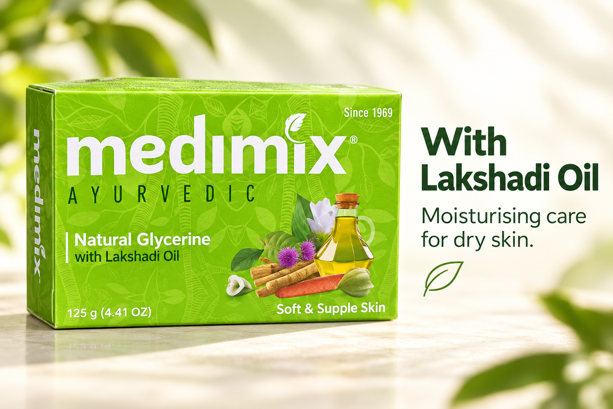 Medimix Natural Glycerine Ayurvedic Soap with Lakshadi Oil – 125g (1x10 pcs)