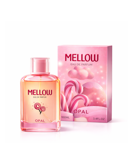 Mellow Opal Eau de Parfum bottle and packaging on a white background