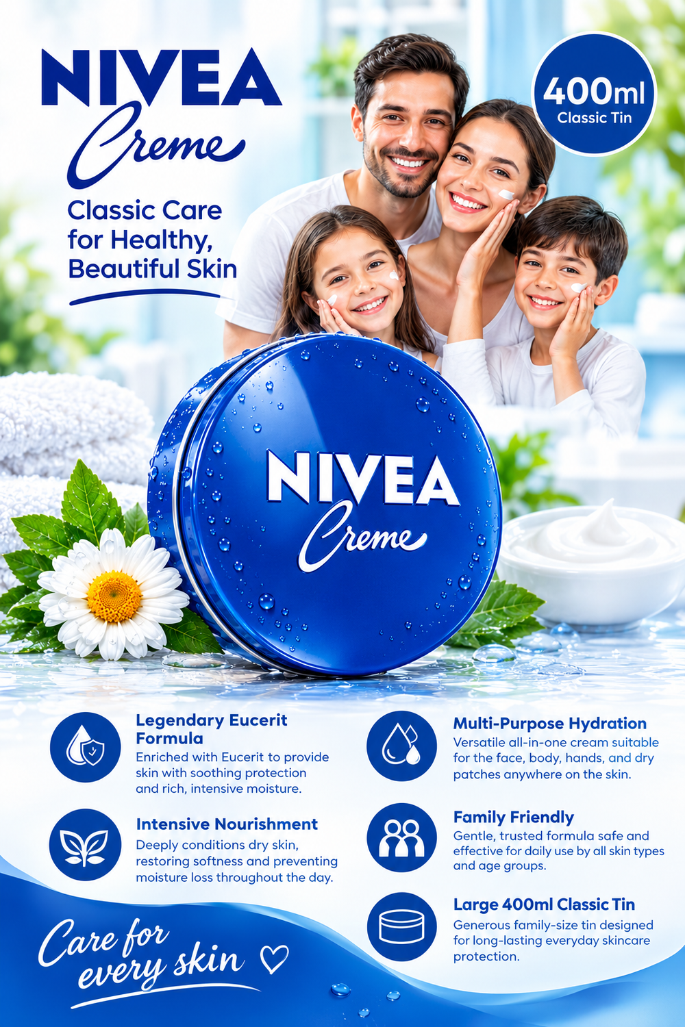 Nivea Creme Moisturizing Tin | 400ml