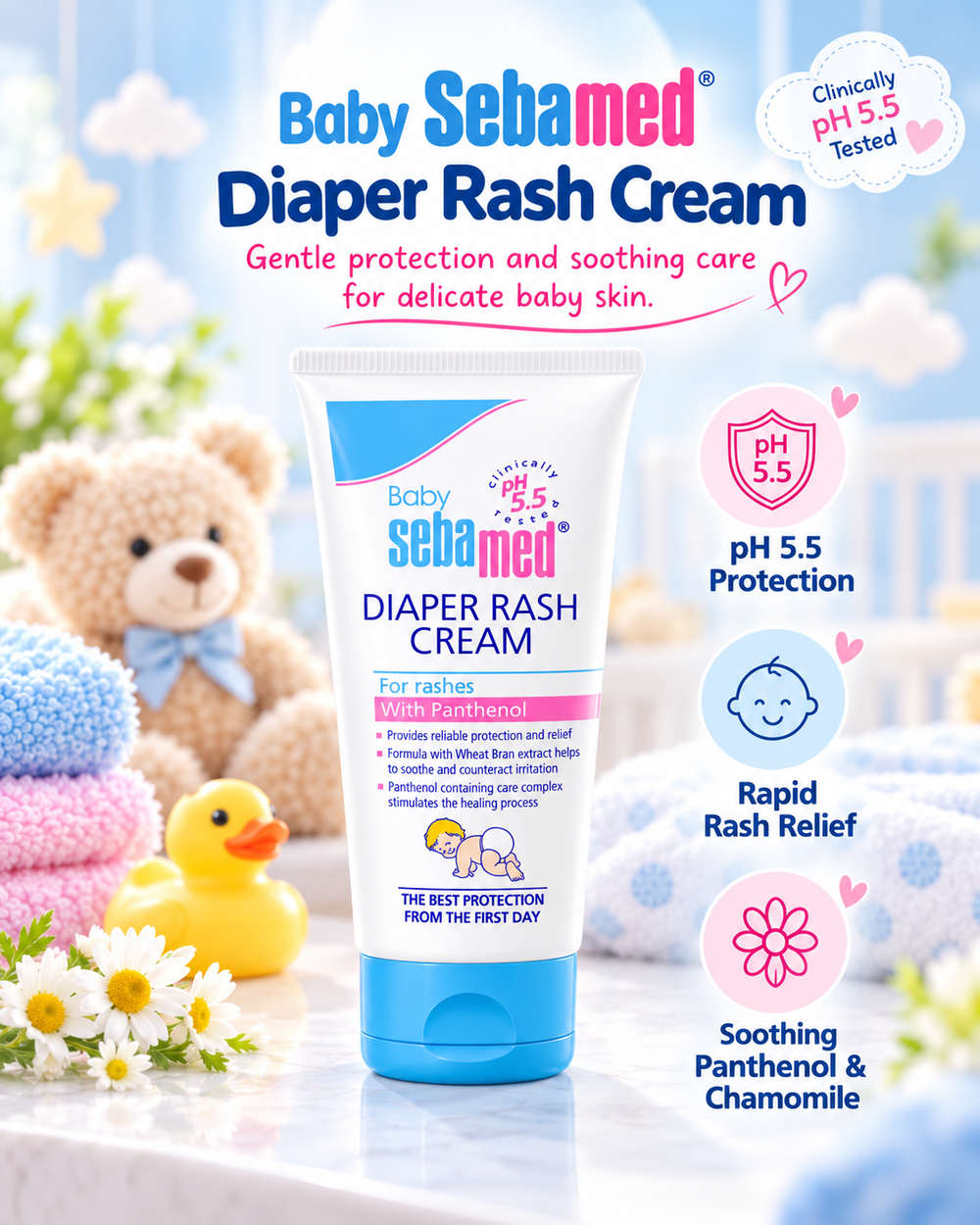 Sebamed Baby Protective Diaper Rash Relief Cream - 200 ml